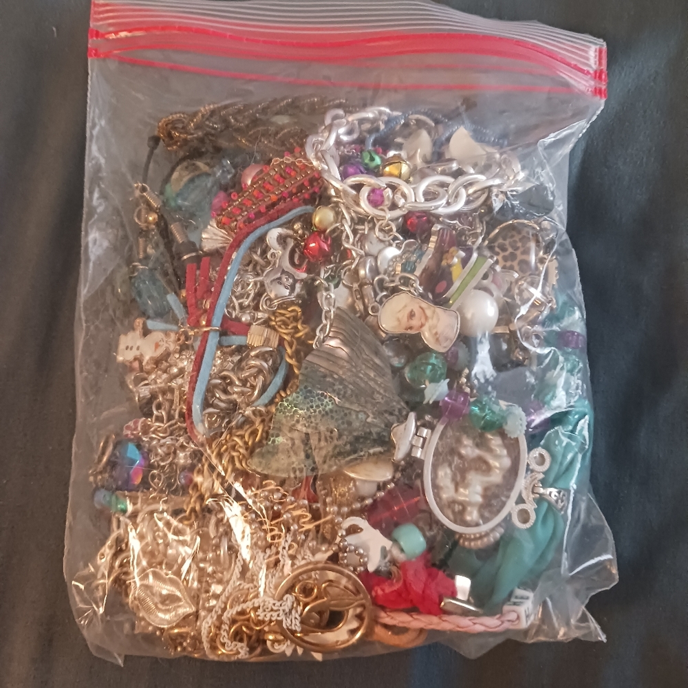 Bundle Of Little Girls Jewelry! (Quart Size Bag Of 30+pcs